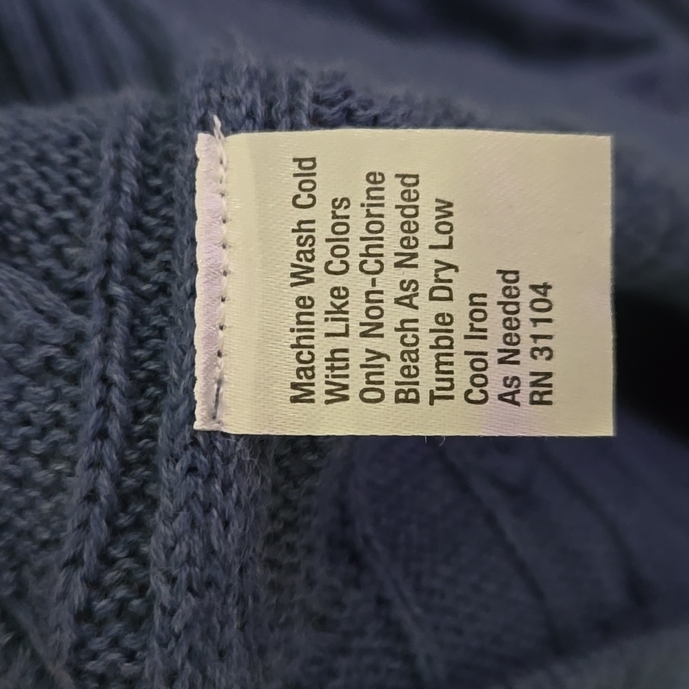 Saddlebred Blue Cable Knit Sweater - Picture 6 of 9